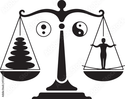 balance, zen, harmony, wellness, icon, silhouette, stability, meditation, yoga, spiritual, lifestyle, health, mind, body, peace, calm, quiet, equilibrium