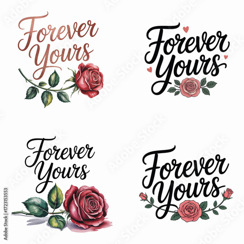 Forever Yours rose designs floral love