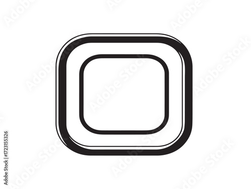 Elegant IOS User Interface Icon in Clean Minimal Vector Illustration Artwork