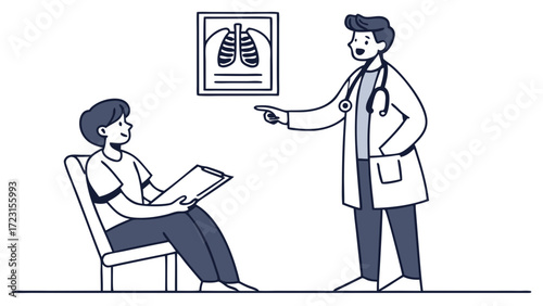 Doctor Explains XRay to Patient in a Calm Consultation