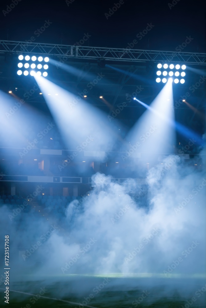 Obraz premium Spectacular sports event lighting stadium photography nighttime dramatic view atmosphere