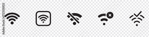 Wireless and wifi icon. Internet connection, Wi-fi signal, wireless, connect, podcast, access. Vector Illustration. 