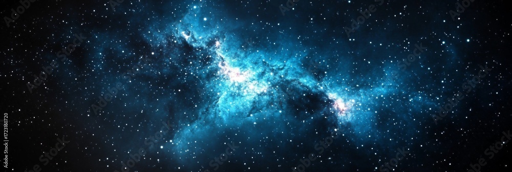 Fototapeta premium Stunning Deep Space Nebula with Vibrant Starfield and Cosmic Cloud Formation in Distant Universe