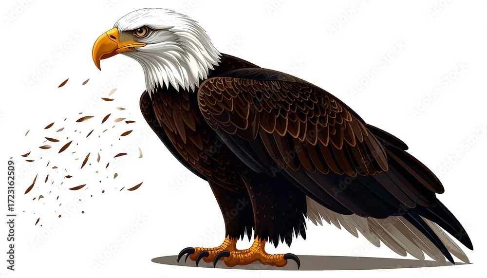 Fototapeta premium Eagle dropping food