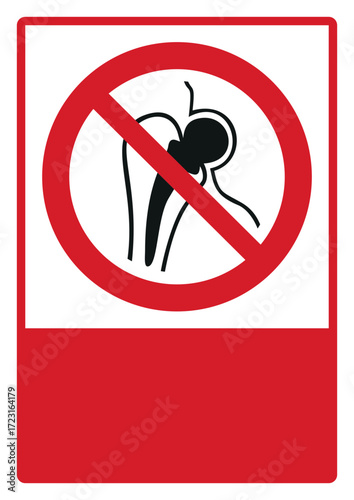 prohibition_safety signs_version 2_no access for people with metallic implants_your custom message here_portrait_size a4/a3/a2/a1 