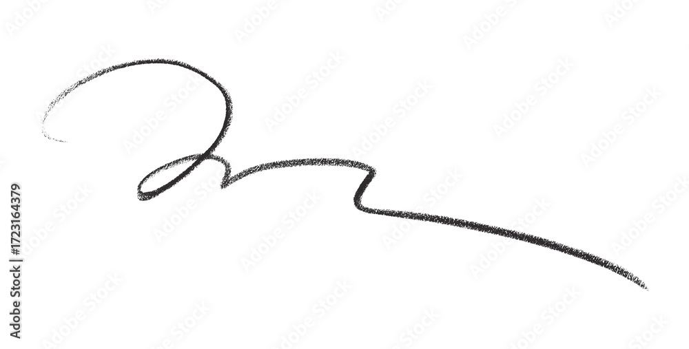 Obraz premium Hand drawn black pencil lines, circles, stripes and squiggly lines on transparent background.