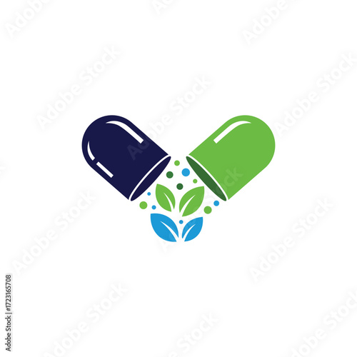 Open capsule with natural ingredients