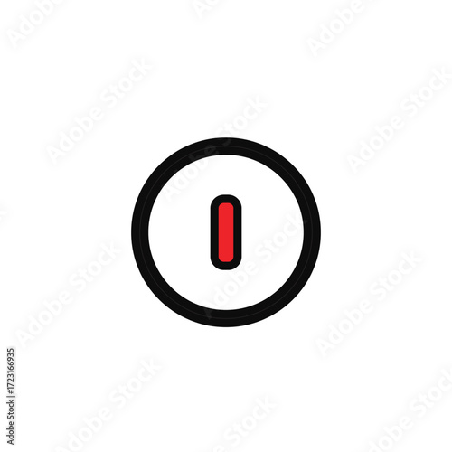 power on off button icon. Power button. Power switch button. Vector illustration on transparent background.