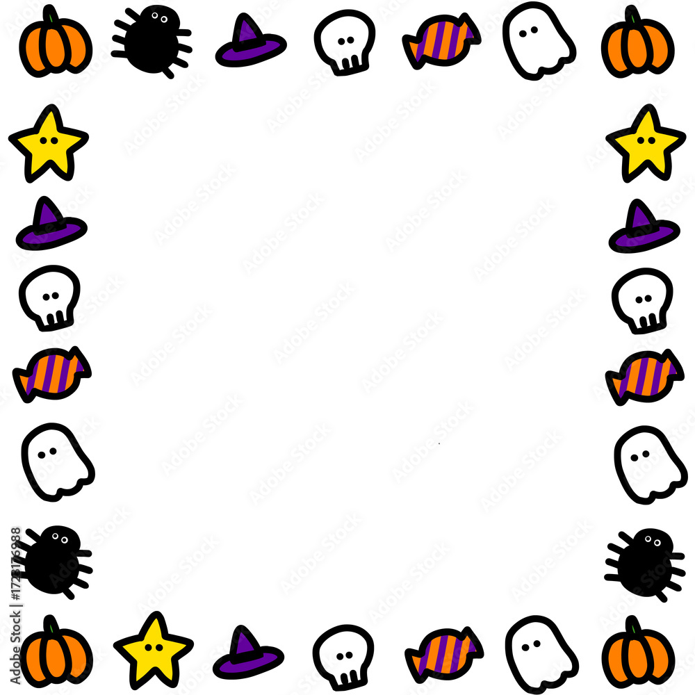Obraz premium halloween pumpkin frame