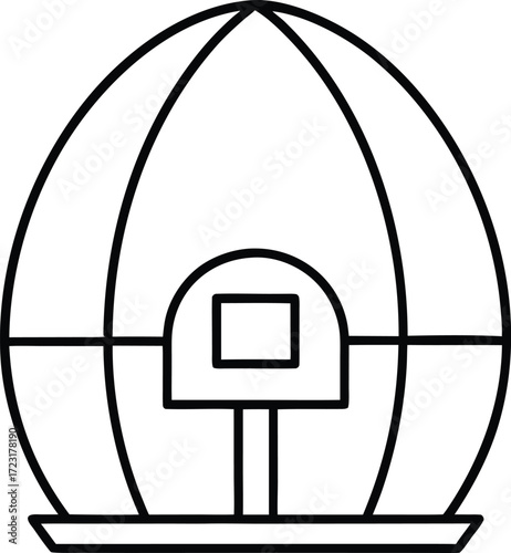 minimalist coworking focus pods line art
