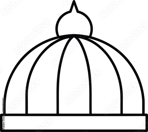 rooftop sculpture dome pavilion line art