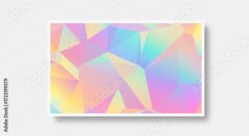 虹色幾何学模様 柔らかな光彩 抽象背景. AI Generated