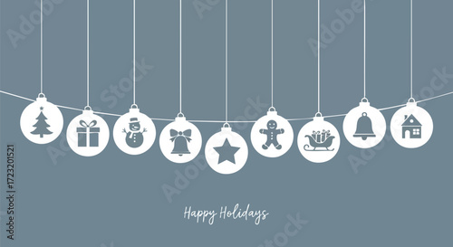 Charming holiday greeting featuring festive ornaments, ready to celebrate the season with joyful wishes for a delightful Christmas time greeting