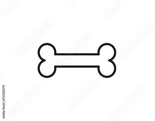 Simple black outline bone graphic (1)