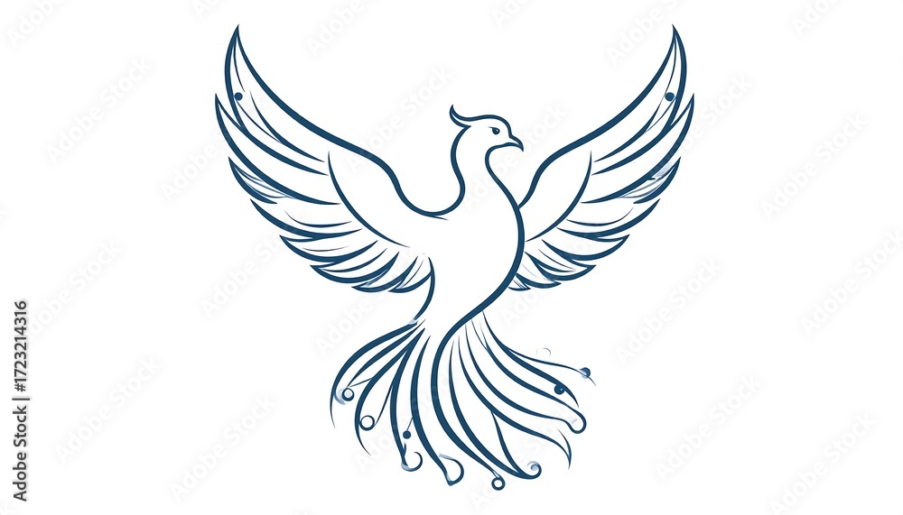 Obraz premium Elegant, flying bird design