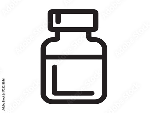 Modern Medicine Icon with Elegant Healthcare Inspired Line Artwork