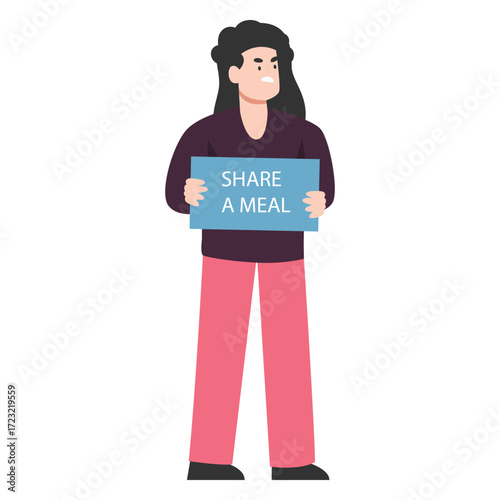 Share a Meal Vector Illustration Which can easily edit or modify