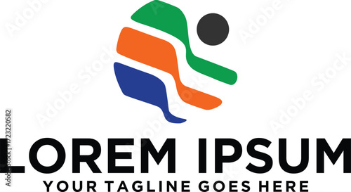 Sports athlete swimmer logo idea