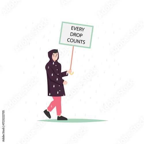 Save Water Vector Illustration Which can easily edit or modify
