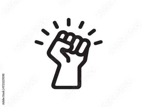 Goal driven motivation stock icon with minimalist artistic appeal