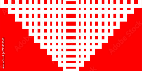 The red squares are stacked in many layers.