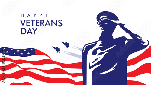vector veterans day poster template