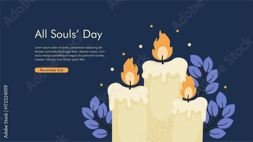 vector all souls day poster template