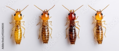 The fascinating collection of termites showcasing various colors and characteristics.
