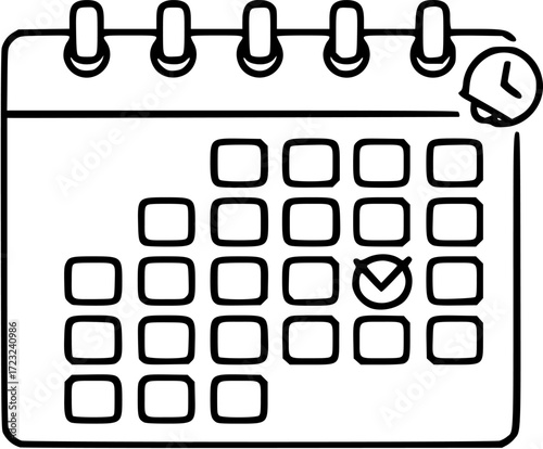Calendar appointment schedule event date time reminder icon vector illustration graphic design
