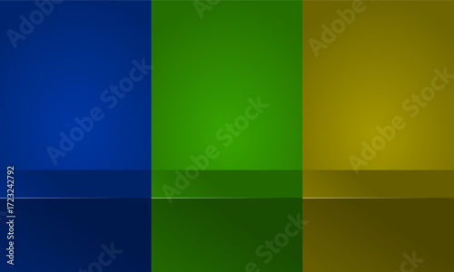 Aesthetic podium display with vibrant background in luxury style