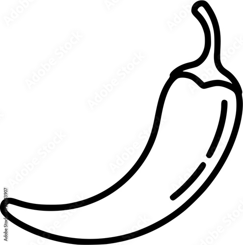 chili pepper vector illustration for spicy food ingredient and recipe design needs