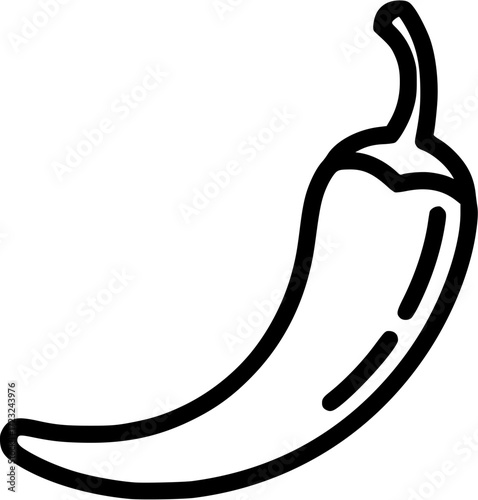 chili pepper vector illustration for spicy food ingredient and recipe design needs