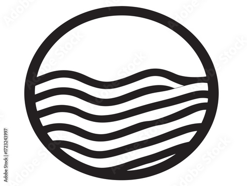 Marine life ocean stock image with stylish artistic outlines