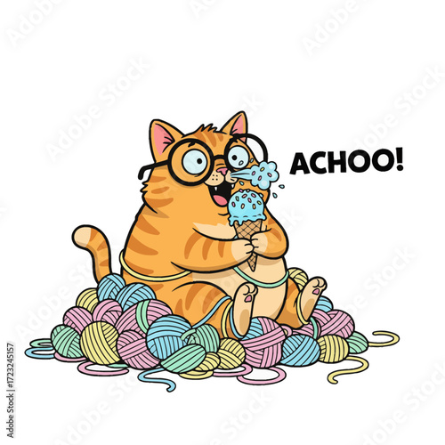 A chubby and playful animal character with a hilarious expression. Bright pastel colors, clean lines, and a funny situation. Perfect for comedy and meme designs.