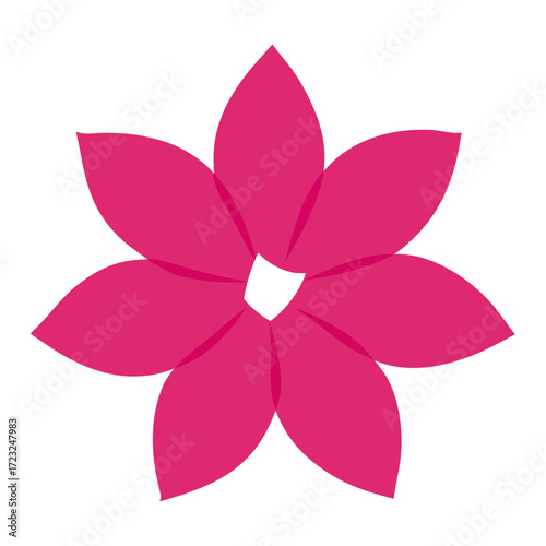 nemesia poetry pink flower silhouette vector on white