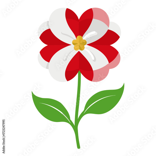  nemesia strumosa danish flower  vector on white background