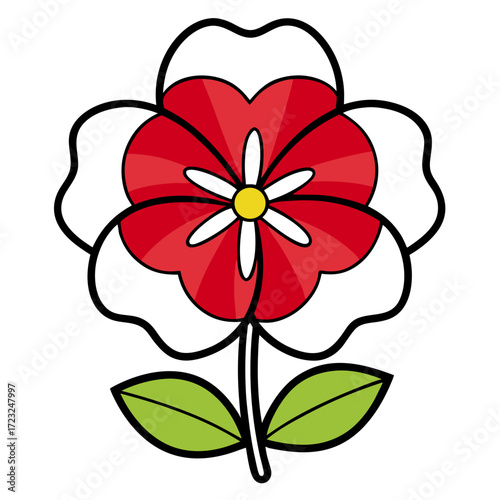 nemesia strumosa danish line art vector on white background