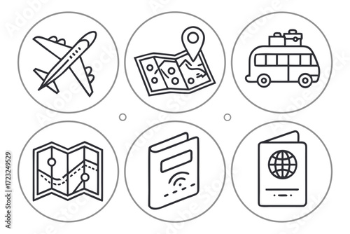 Wallpaper Mural Vector illustration of a set of icons for web design including business, car, house, and arrow symbols Torontodigital.ca