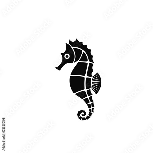 Cute animal sign. Sea horse vector