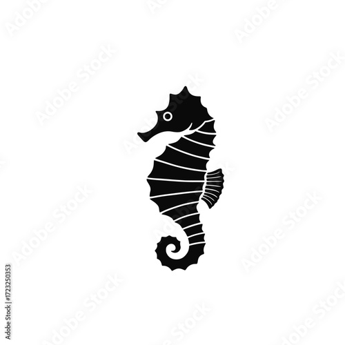 Sea horse icon. Cute animal sign 