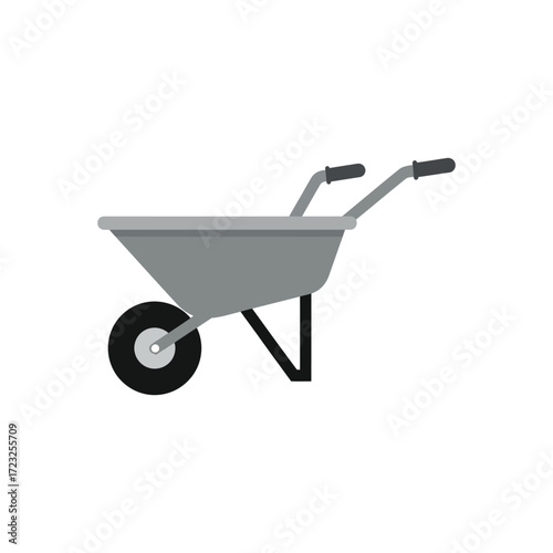 wheelbarrow on white background