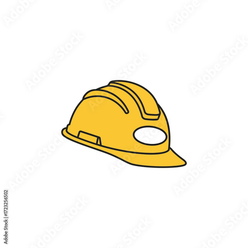 construction helmet on white background