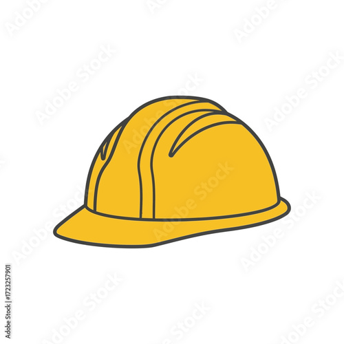 construction helmet on white background