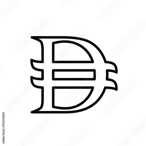 dirham icon vector UAE money symbol