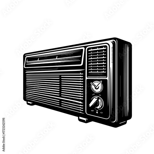Air Conditioner Vector Illustration – Modern Home Cooling and Ventilation System