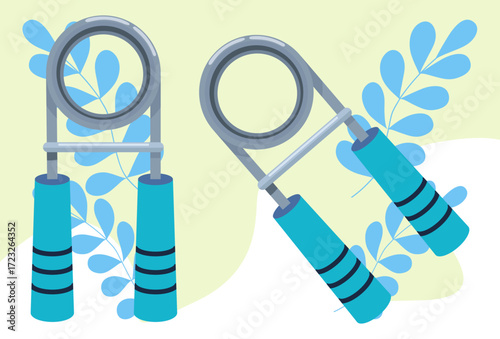 Hand Gripper Concept Illustration Vector Style