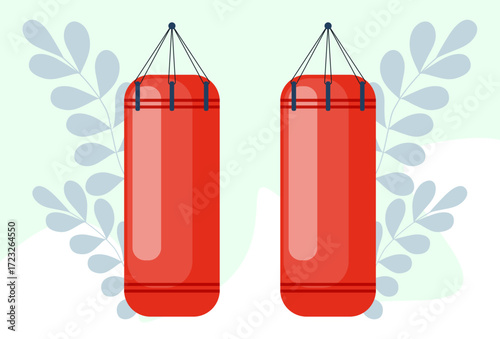 Punching Bag Concept Illustration Vector Style