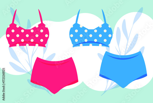 Bikini Concept Illustration Vector Style