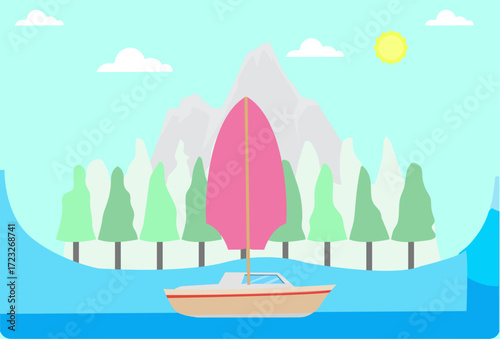 Monsoon Cup Concept Illustration Vector Style
