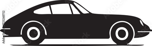 Low sleek coupe silhouette (classic sports car look).